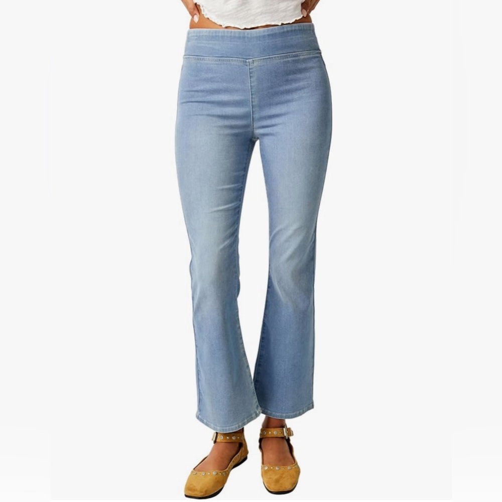 We The Free In My Feelings Cropped Slim Flare Jeans